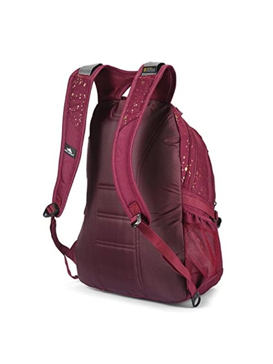Backpack Travel Work Bookbag Tablet Sleeve Maroon Copper Splatter One Size main image 4